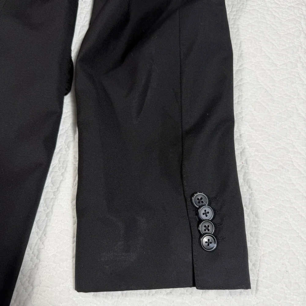 Hugo Boss Blazer Men 44L Black Professional Guabello Super 120s Wool‎ EUC